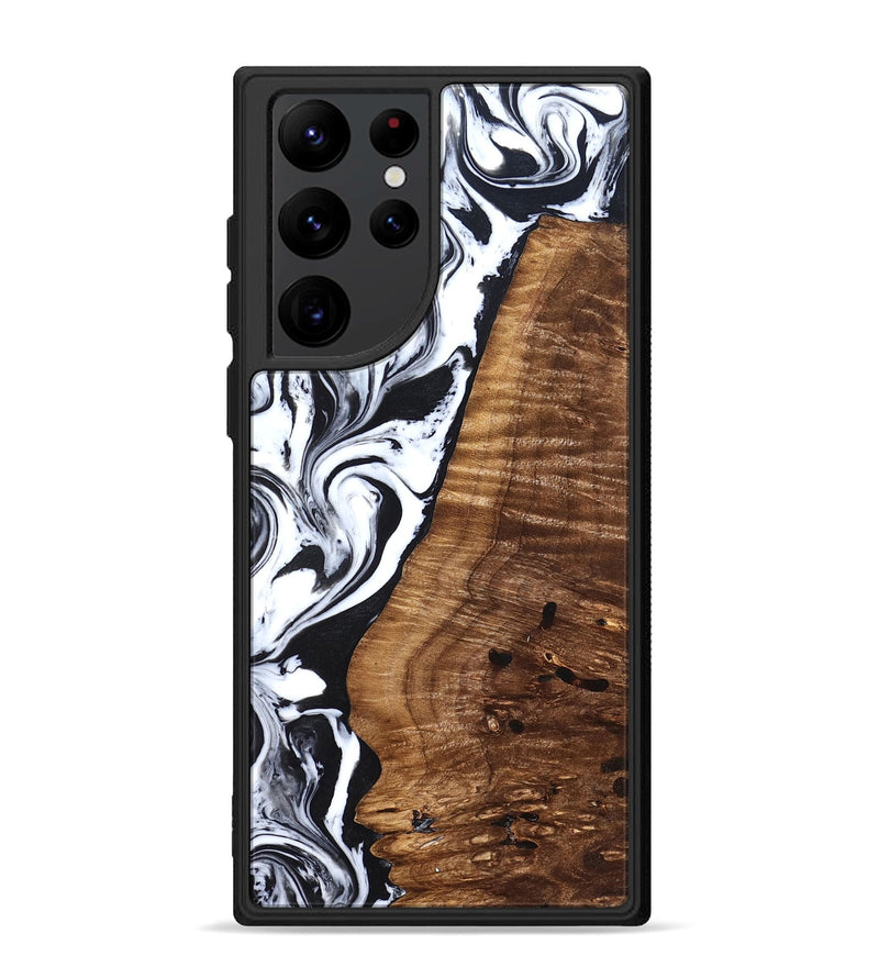 Galaxy S22 Ultra Wood Phone Case - Lee (Black & White, 827630)