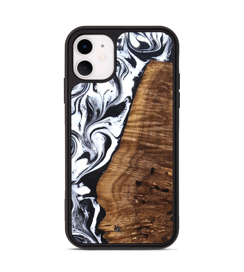 iPhone 11 Wood Phone Case - Lee (Black & White, 827630)