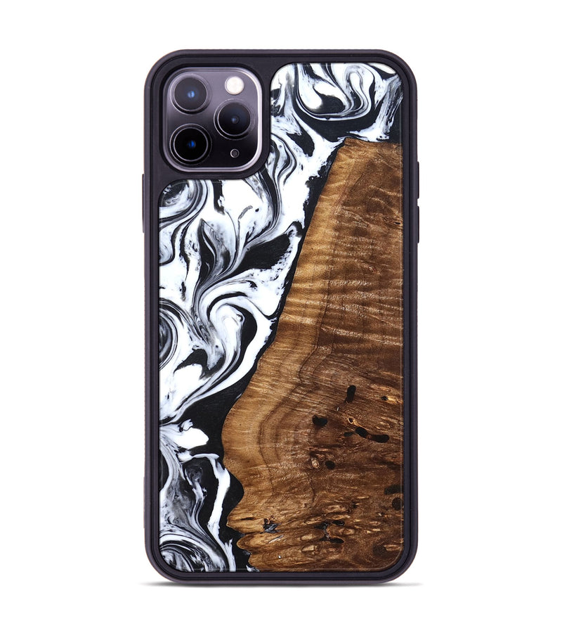 iPhone 11 Pro Max Wood Phone Case - Lee (Black & White, 827630)