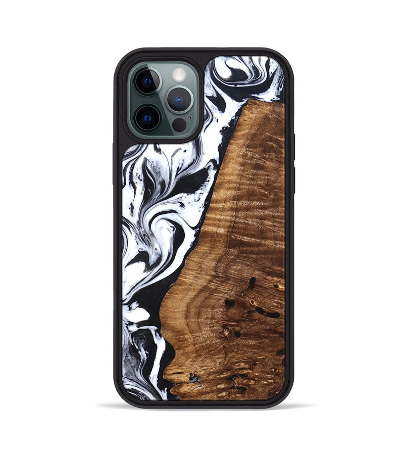 iPhone 12 Pro Wood Phone Case - Lee (Black & White, 827630)