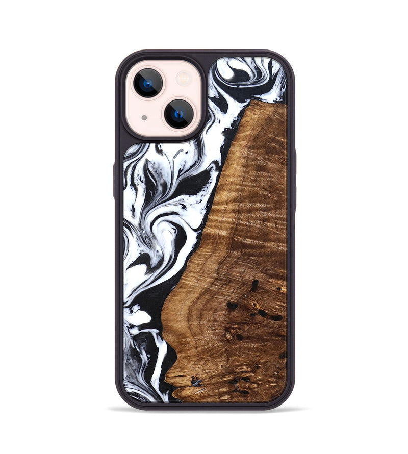 iPhone 14 Wood Phone Case - Lee (Black & White, 827630)