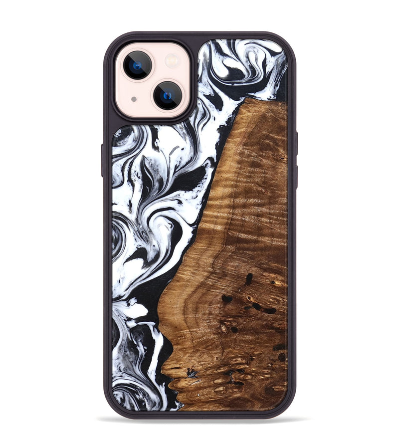 iPhone 14 Plus Wood Phone Case - Lee (Black & White, 827630)
