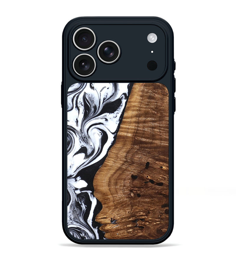 iPhone 17 Pro Max Wood Phone Case - Lee (Black & White, 827630)