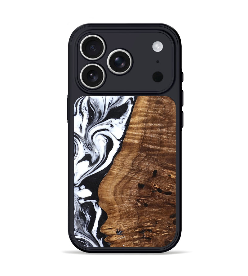 iPhone 17 Pro Wood Phone Case - Lee (Black & White, 827630)