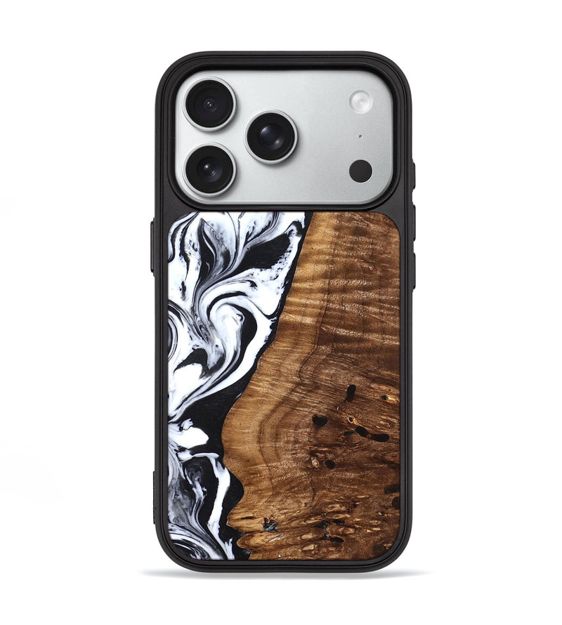 iPhone 18 Pro Wood Phone Case - Lee (Black & White, 827630)
