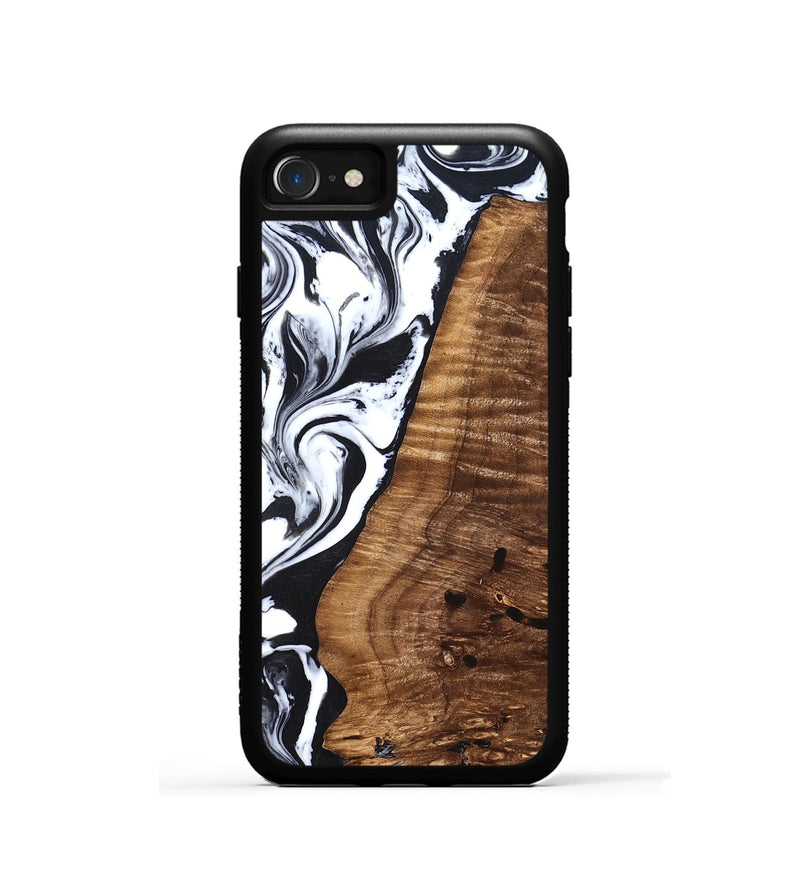 iPhone SE Wood Phone Case - Lee (Black & White, 827630)