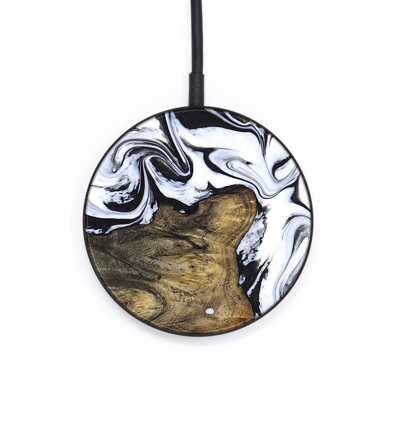 Circle Wood Wireless Charger - Lorie (Black & White, 827631)