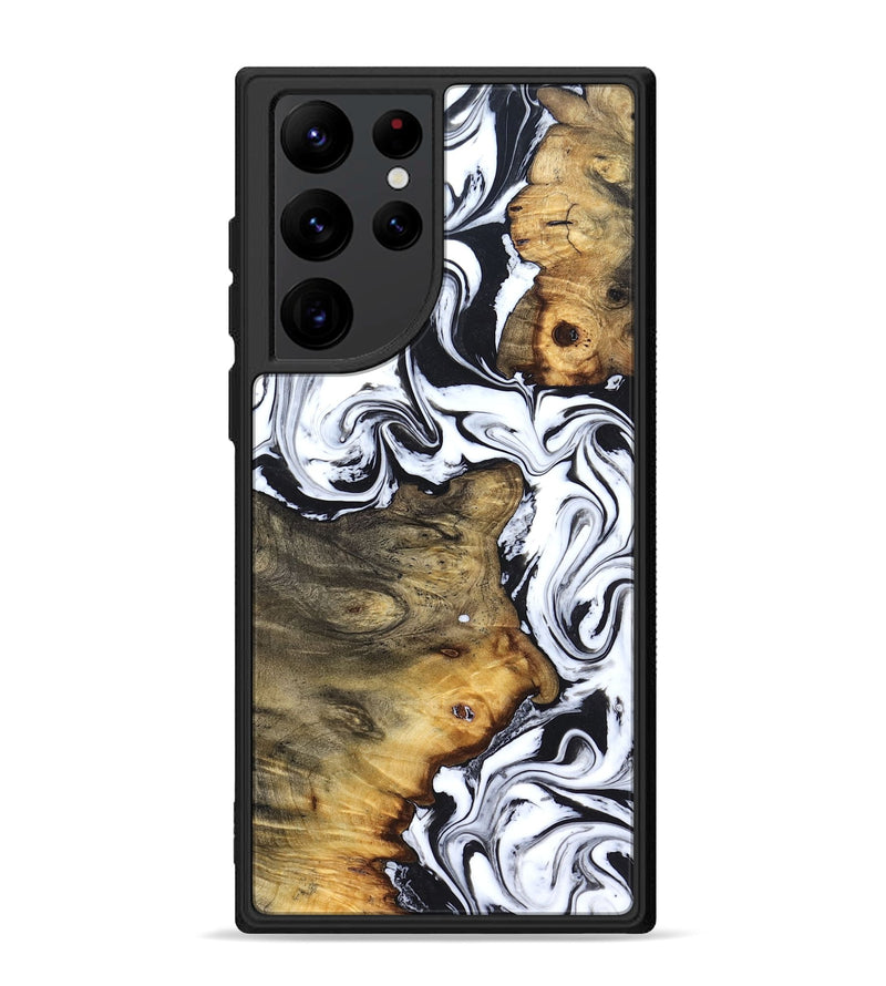 Galaxy S22 Ultra Wood Phone Case - Lorie (Black & White, 827631)