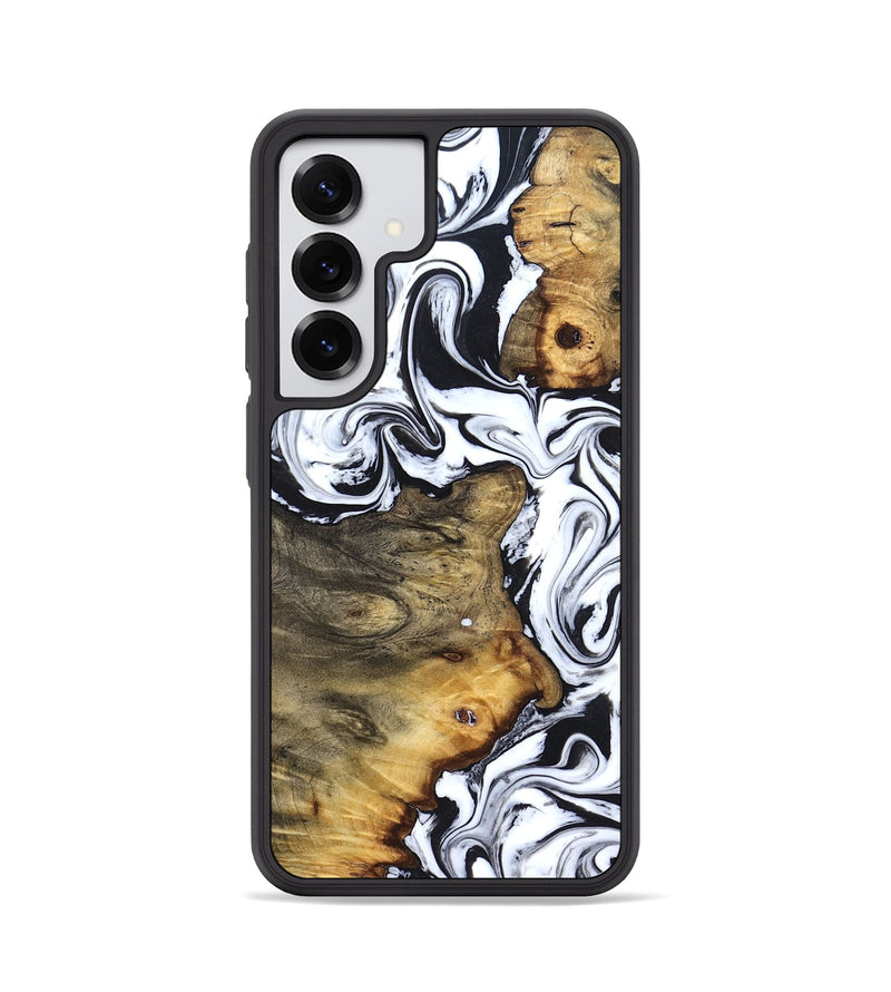Galaxy S25 Wood Phone Case - Lorie (Black & White, 827631)
