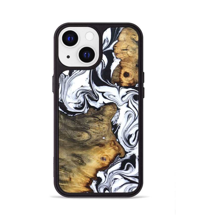 iPhone 13 Wood Phone Case - Lorie (Black & White, 827631)