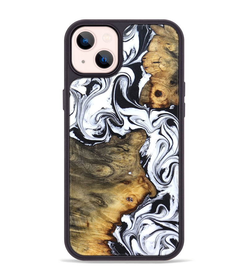 iPhone 14 Plus Wood Phone Case - Lorie (Black & White, 827631)
