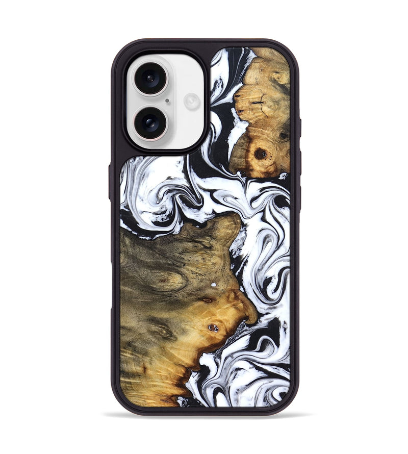 iPhone 17 Wood Phone Case - Lorie (Black & White, 827631)