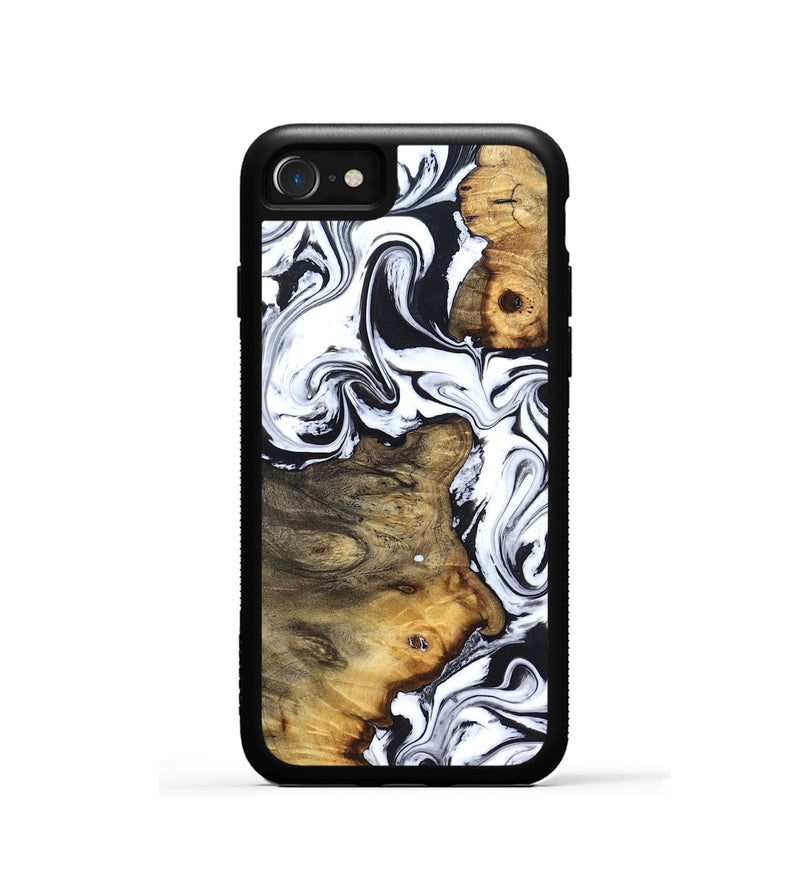 iPhone SE Wood Phone Case - Lorie (Black & White, 827631)