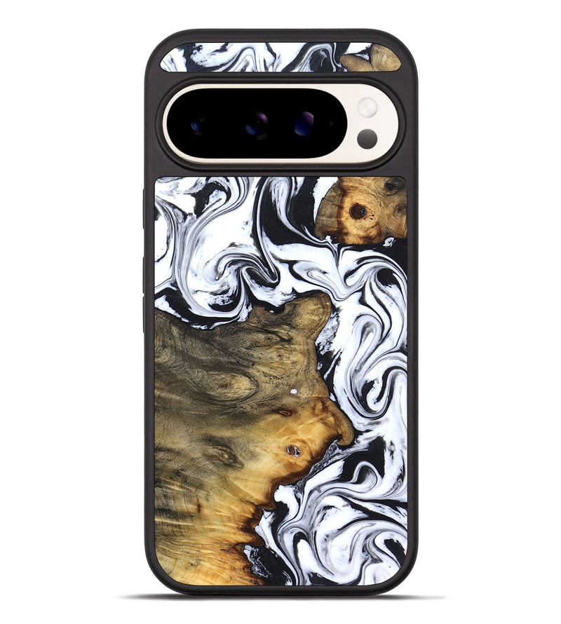 Pixel 10 Pro XL Wood Phone Case - Lorie (Black & White, 827631)