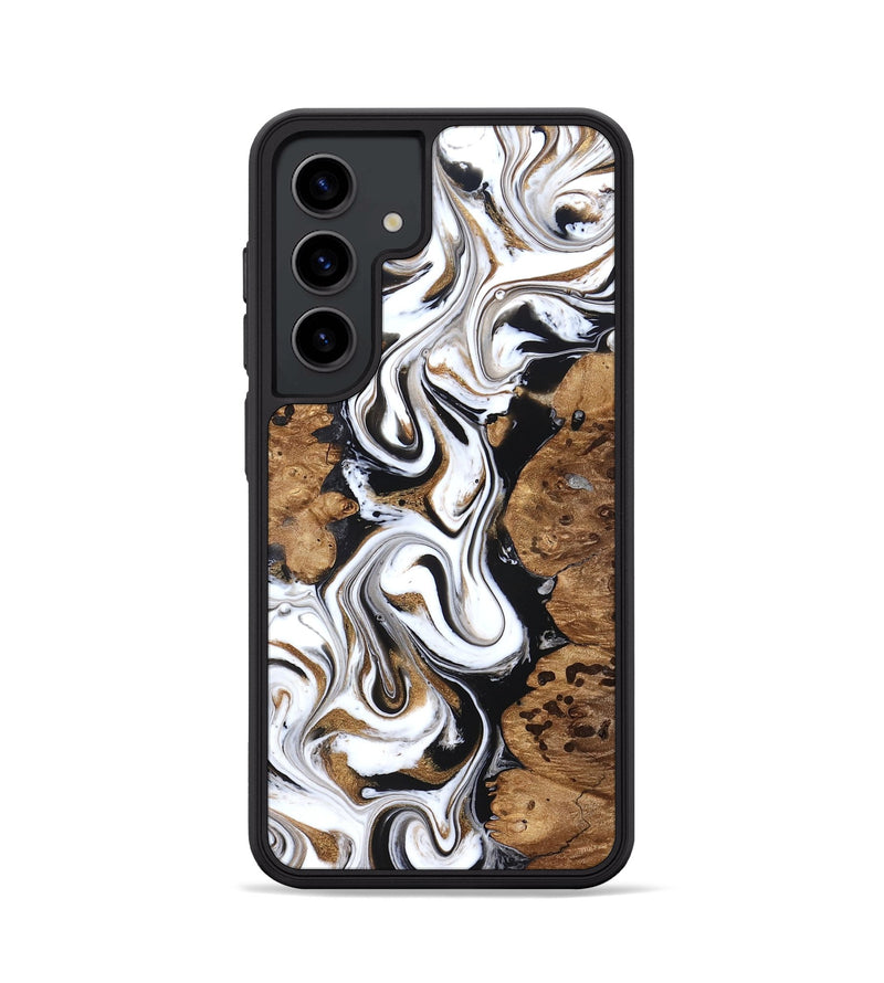 Galaxy S24 Wood Phone Case - Seamus (Black & White, 827632)