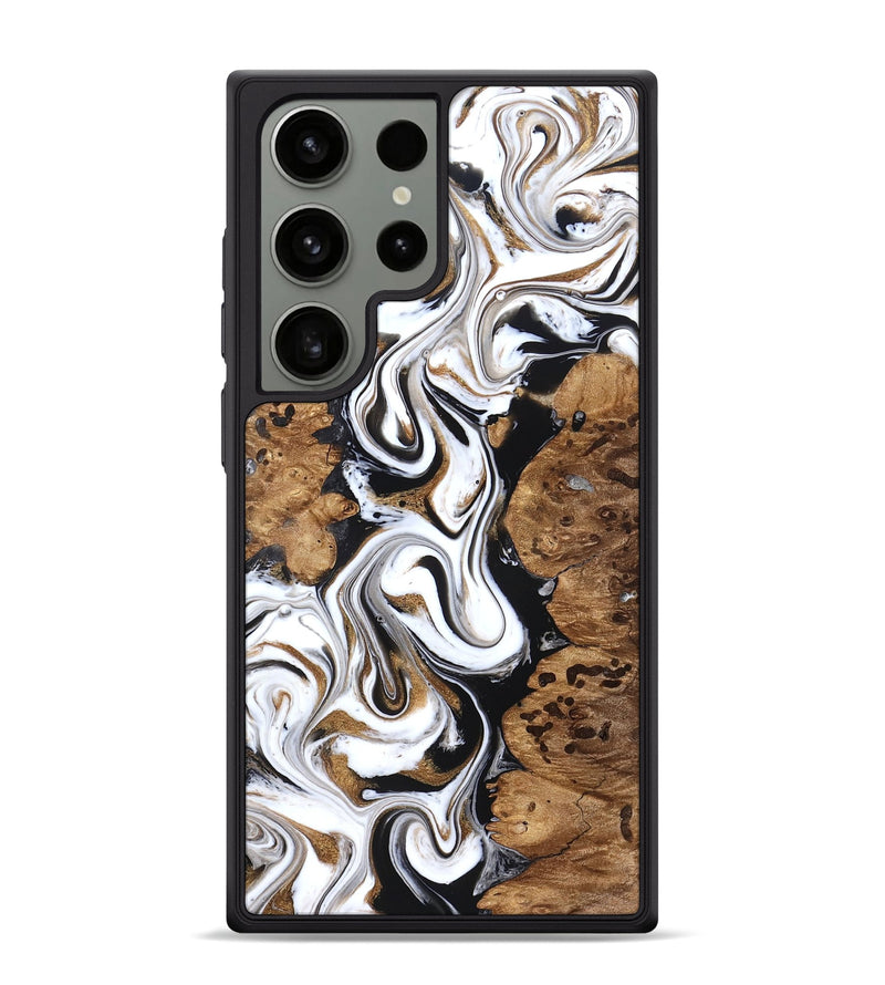Galaxy S24 Ultra Wood Phone Case - Seamus (Black & White, 827632)