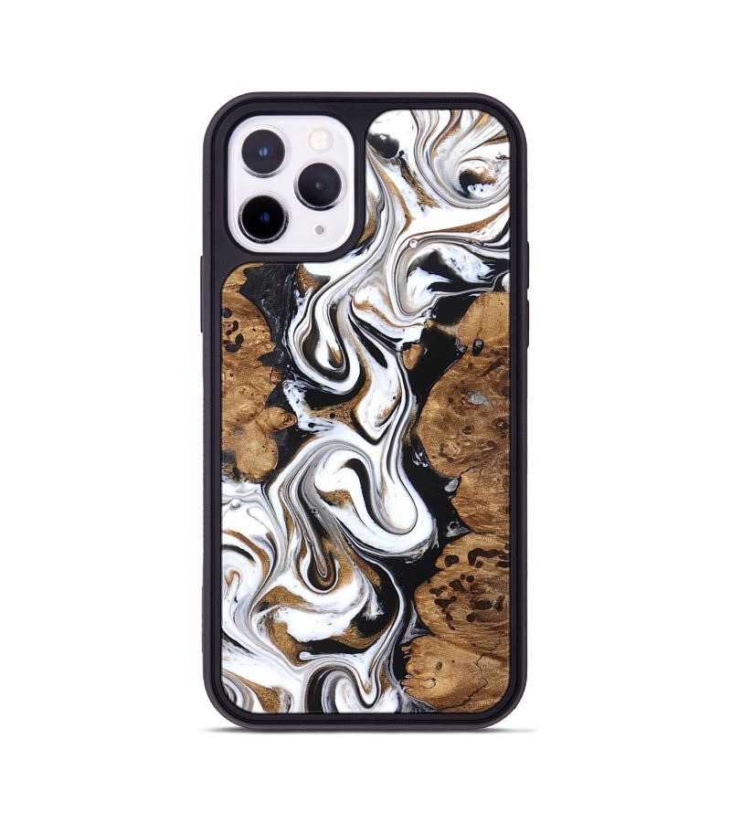 iPhone 11 Pro Wood Phone Case - Seamus (Black & White, 827632)