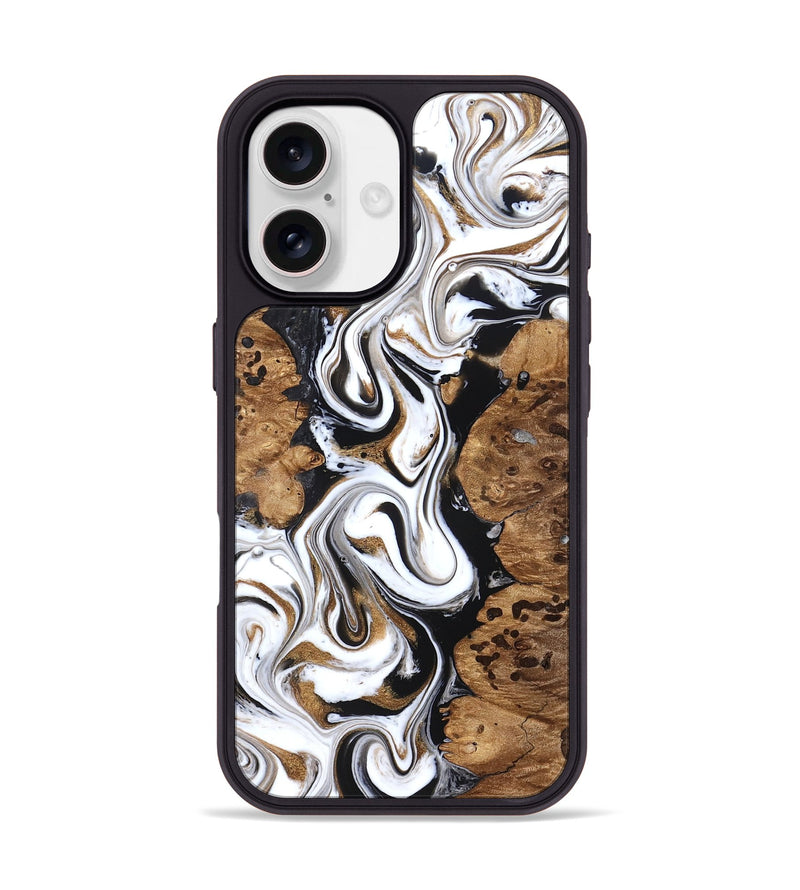 iPhone 17 Wood Phone Case - Seamus (Black & White, 827632)