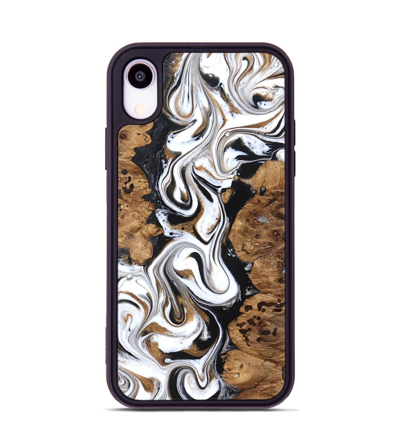 iPhone Xr Wood Phone Case - Seamus (Black & White, 827632)