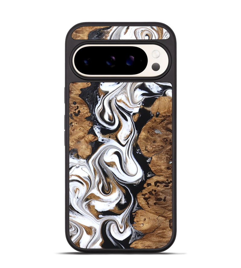 Pixel 9 Pro Wood Phone Case - Seamus (Black & White, 827632)