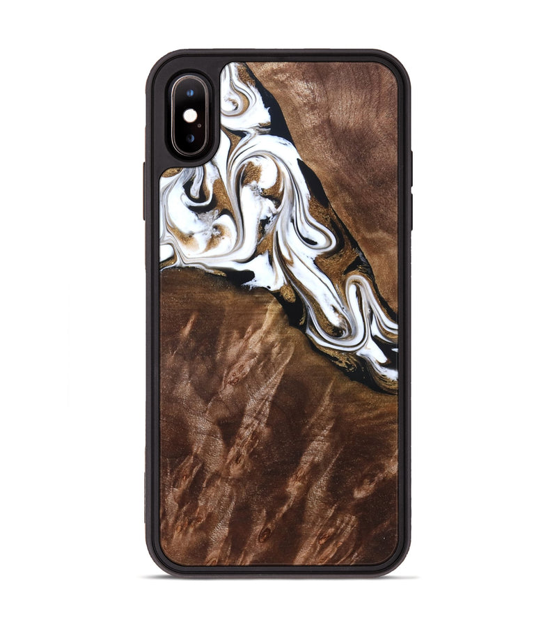 iPhone Xs Max Wood Phone Case - Aaden (Black & White, 827633)