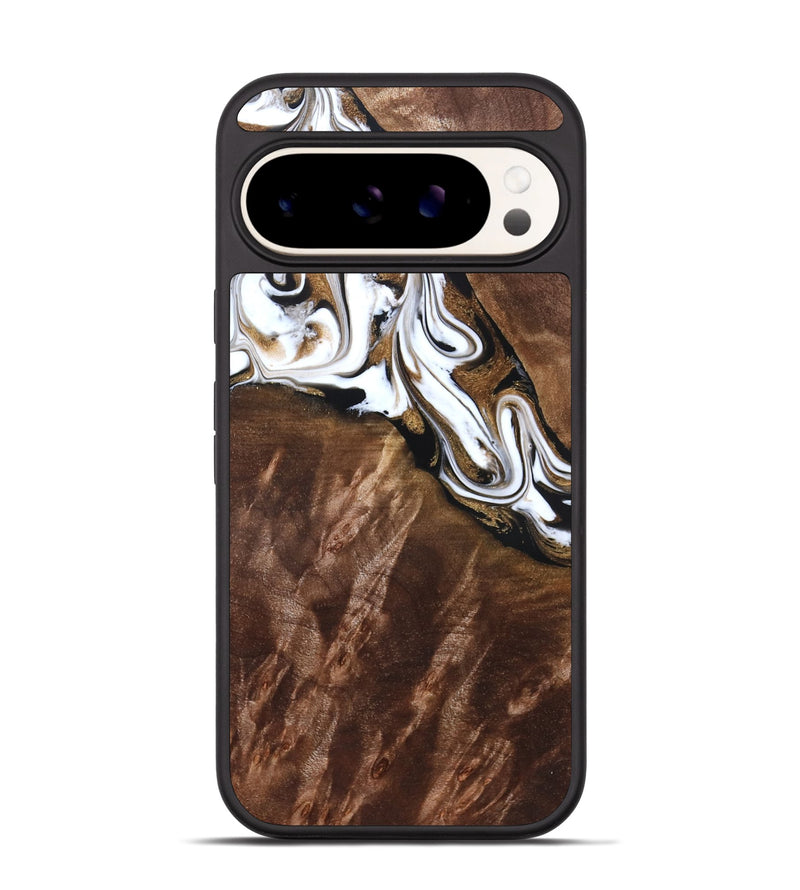 Pixel 9 Wood Phone Case - Aaden (Black & White, 827633)