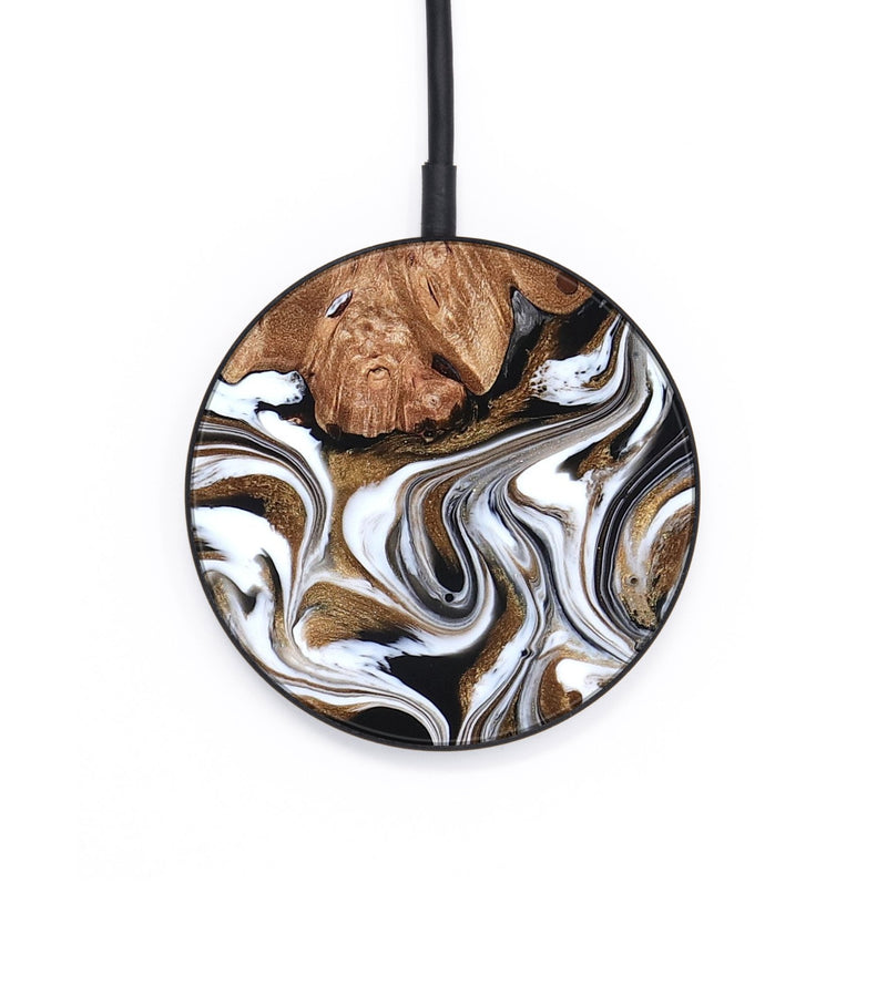 Circle Wood Wireless Charger - Zoie (Black & White, 827634)