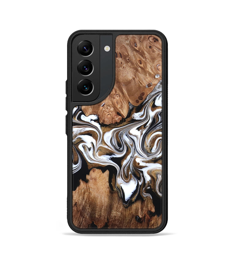 Galaxy S22 Wood Phone Case - Zoie (Black & White, 827634)