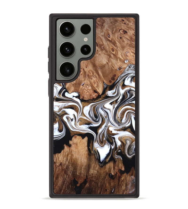 Galaxy S23 Ultra Wood Phone Case - Zoie (Black & White, 827634)