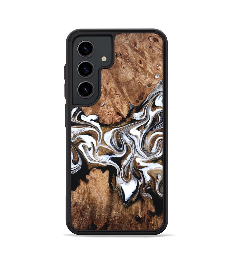 Galaxy S24 Wood Phone Case - Zoie (Black & White, 827634)