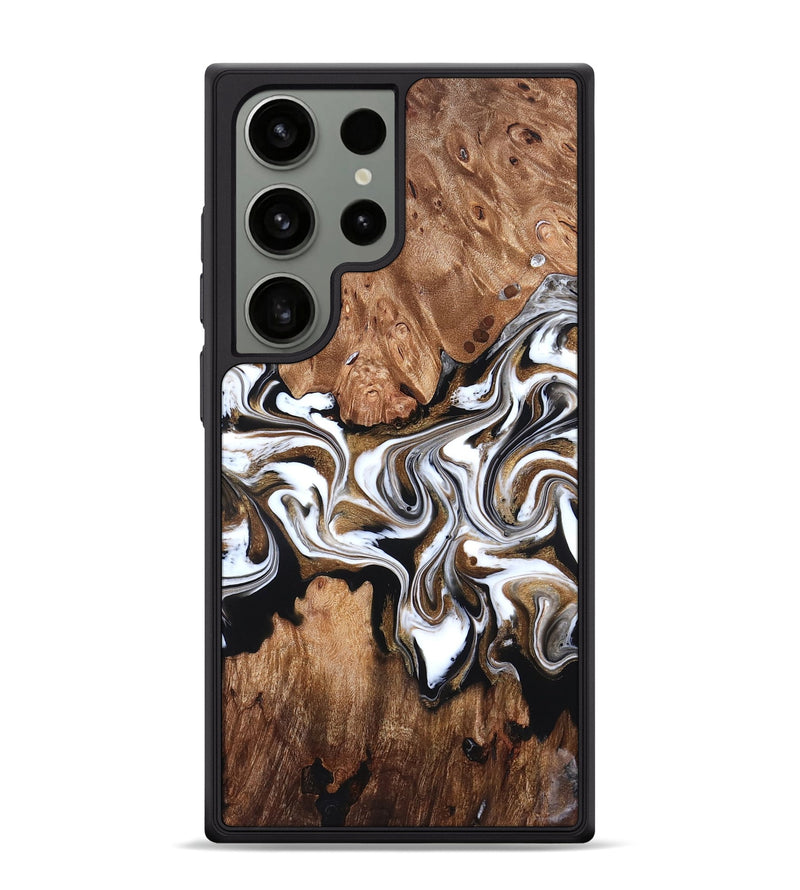 Galaxy S24 Ultra Wood Phone Case - Zoie (Black & White, 827634)