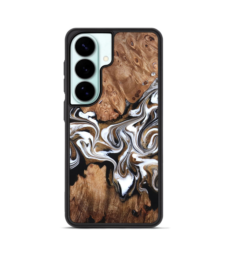 Galaxy S26 Wood Phone Case - Zoie (Black & White, 827634)