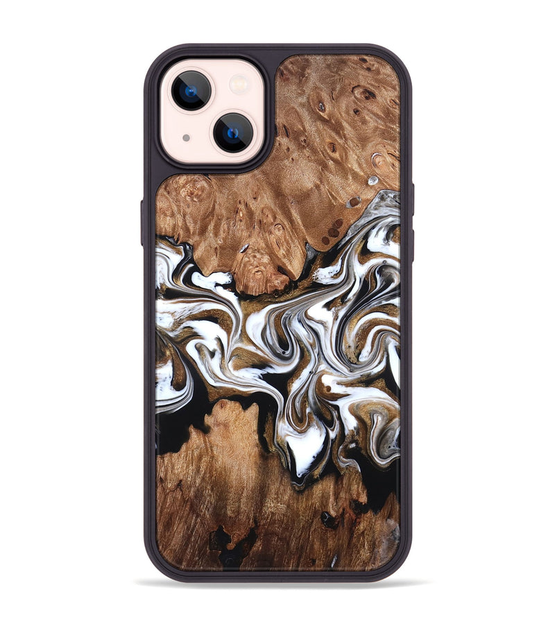 iPhone 14 Plus Wood Phone Case - Zoie (Black & White, 827634)