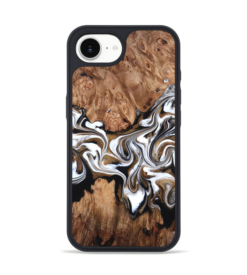 iPhone 16e Wood Phone Case - Zoie (Black & White, 827634)