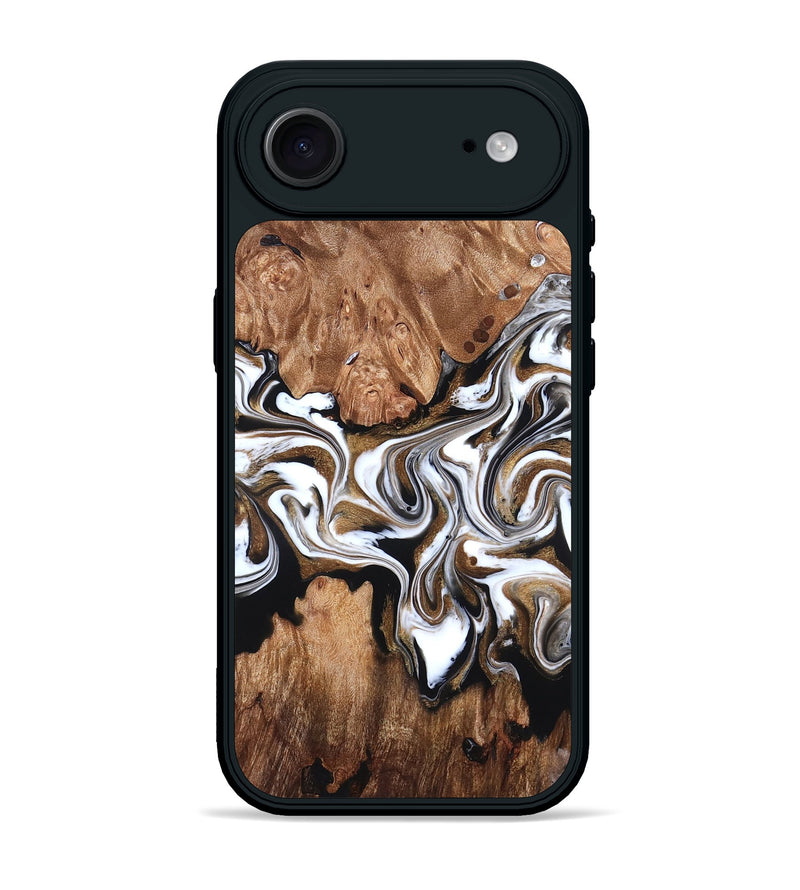iPhone 17 Air Wood Phone Case - Zoie (Black & White, 827634)
