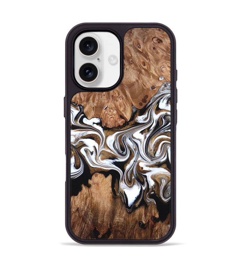 iPhone 17 Wood Phone Case - Zoie (Black & White, 827634)