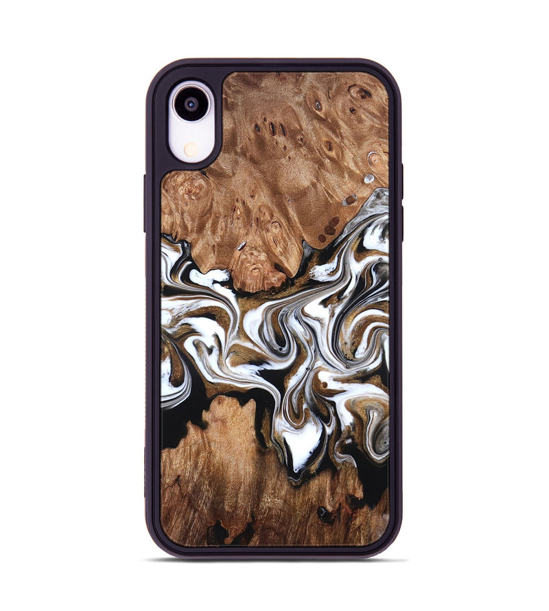 iPhone Xr Wood Phone Case - Zoie (Black & White, 827634)