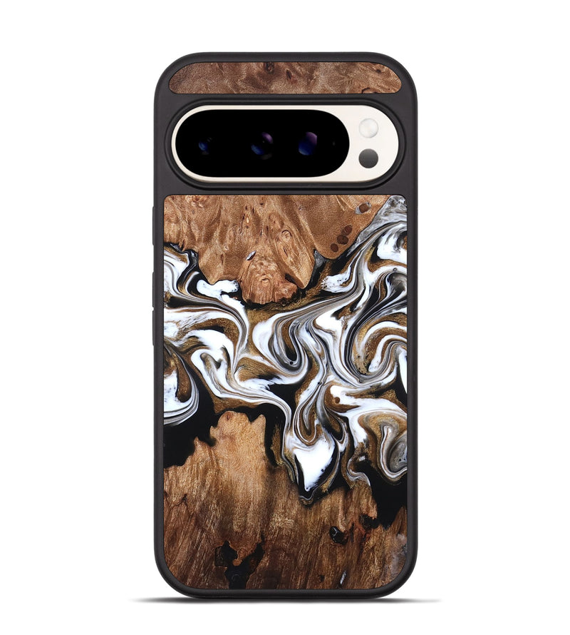 Pixel 9 Wood Phone Case - Zoie (Black & White, 827634)