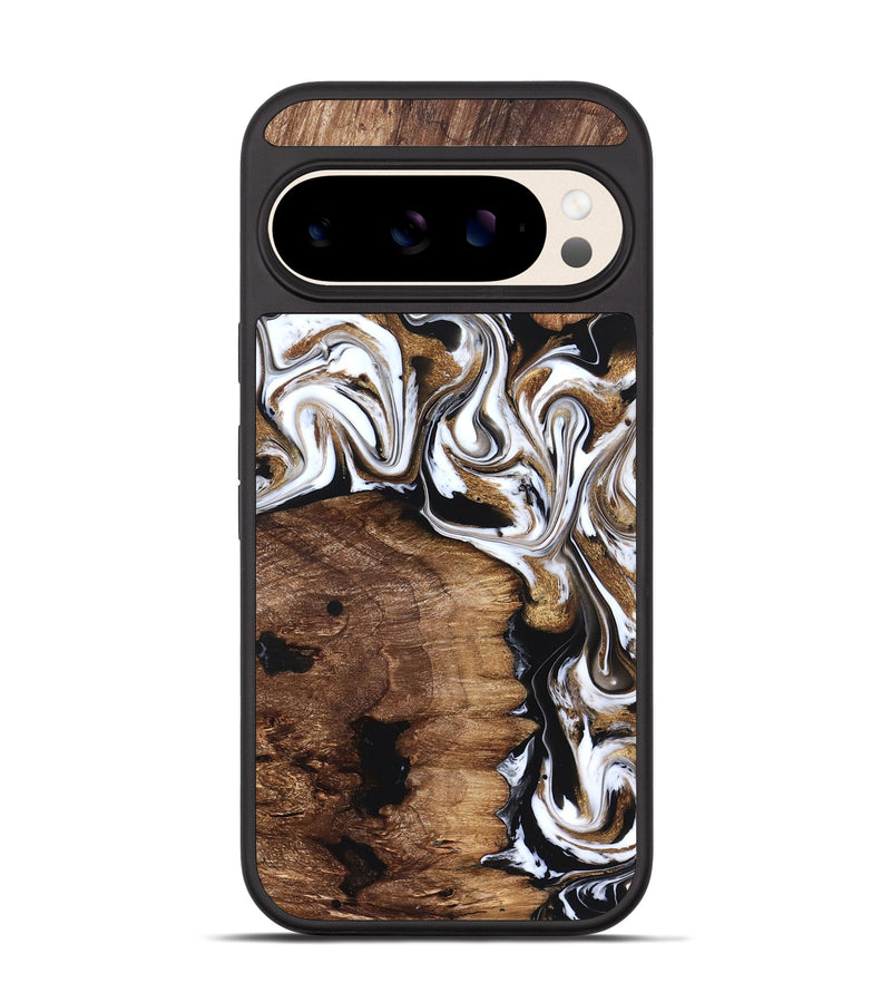 Pixel 10 Wood Phone Case - Lilia (Black & White, 827635)