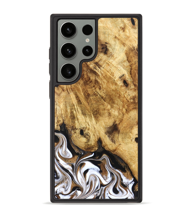 Galaxy S23 Ultra Wood Phone Case - Zariah (Black & White, 827636)