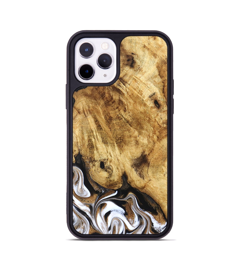 iPhone 11 Pro Wood Phone Case - Zariah (Black & White, 827636)