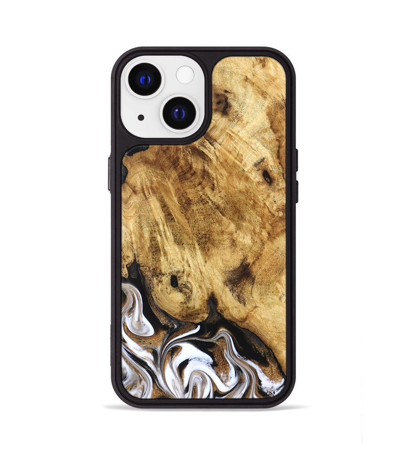 iPhone 13 Wood Phone Case - Zariah (Black & White, 827636)