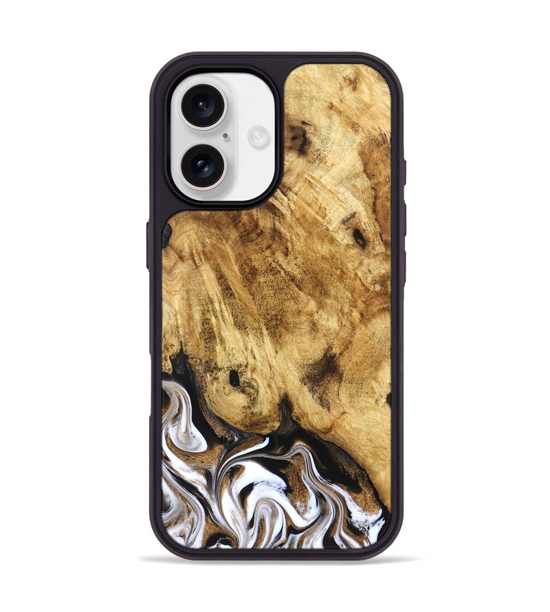 iPhone 17 Wood Phone Case - Zariah (Black & White, 827636)
