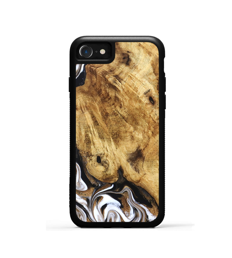 iPhone SE Wood Phone Case - Zariah (Black & White, 827636)