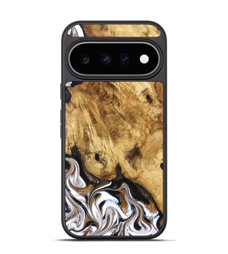 Pixel 11 Pro Wood Phone Case - Zariah (Black & White, 827636)