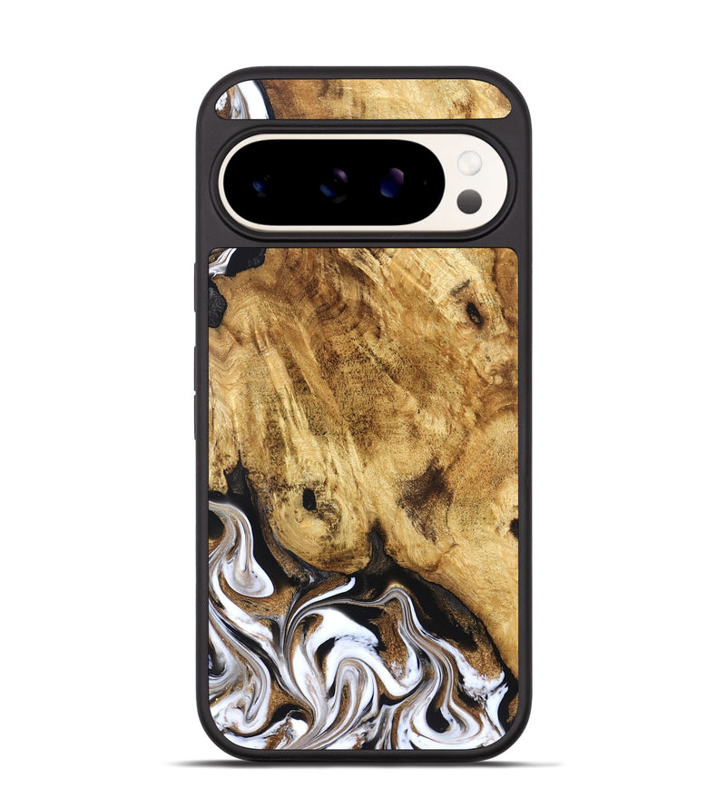 Pixel 9 Pro Wood Phone Case - Zariah (Black & White, 827636)