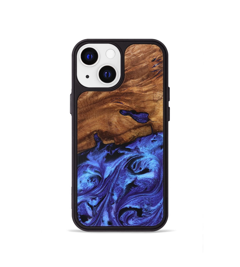 iPhone 13 mini Wood Phone Case - Noa (Blue, 827748)