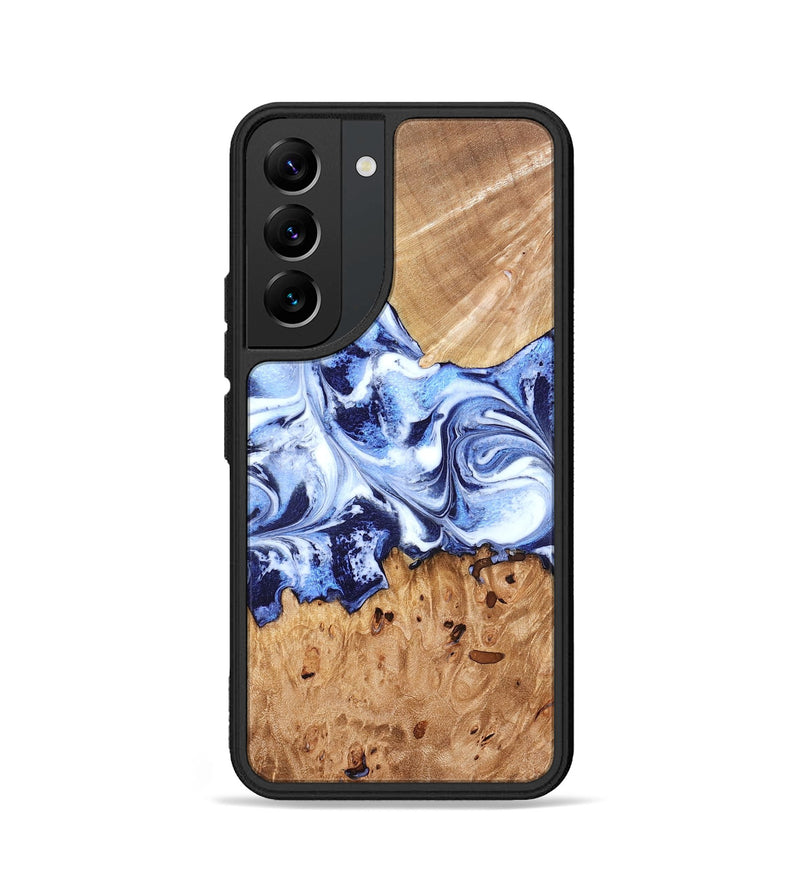 Galaxy S22 Wood Phone Case - Johnna (Blue, 827749)