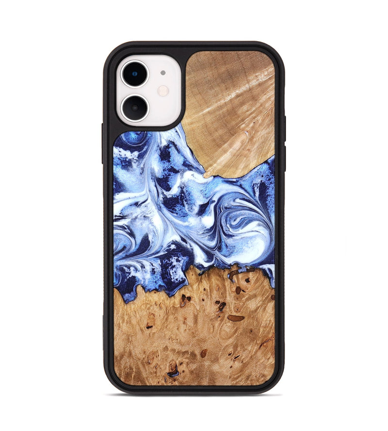 iPhone 11 Wood Phone Case - Johnna (Blue, 827749)