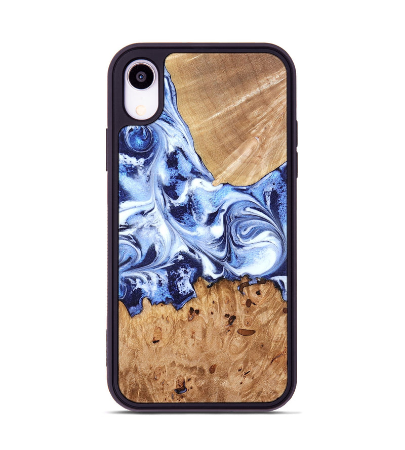 iPhone Xr Wood Phone Case - Johnna (Blue, 827749)